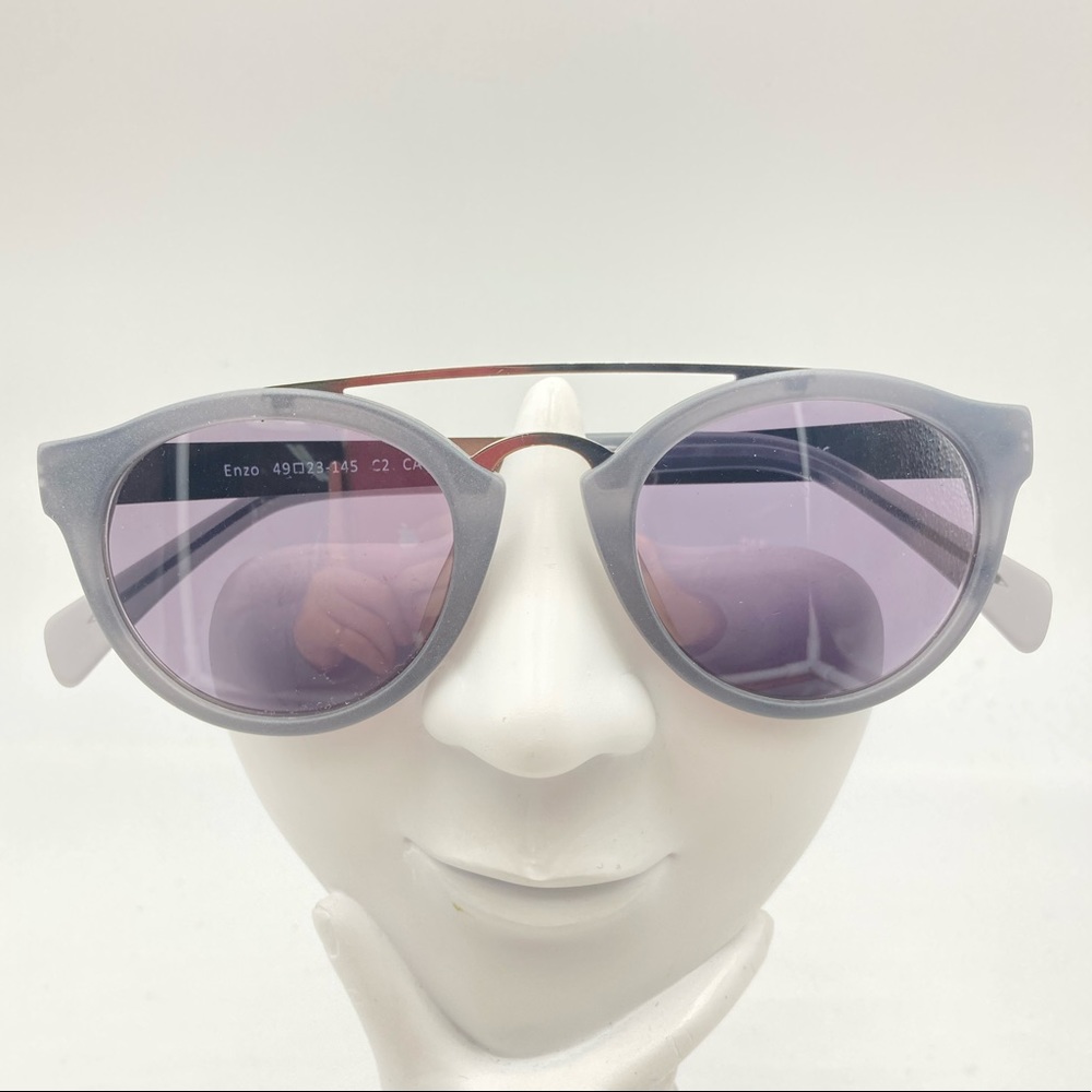 Eyebuydirect Gray Oval Sunglasses Frames Enzo